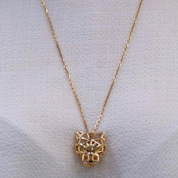 18K Gold Panther Necklace - Picture 4 of 4